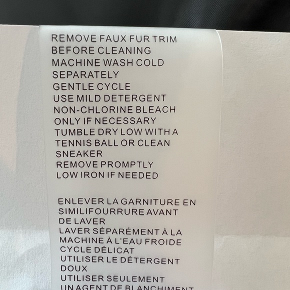 NWT Vince Camuto Quilted Down Fill Bomber Coat with Faux Fur Navy Black XL Women - Picture 15 of 16